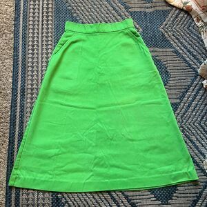 Vintage 70s Girl Scouts Midi Skirt Pockets High Waist Twee Retro Size 0/XXS